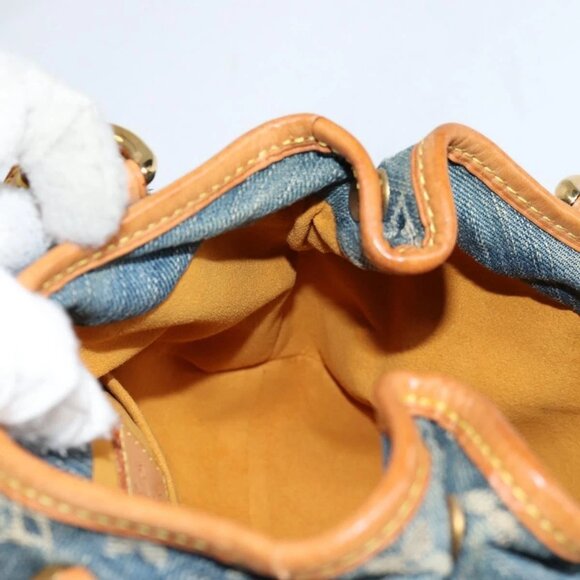 LOUIS VUITTON Monogram denim Preity Hand Bag Blue M95020 LV Auth 140355V - Picture 12 of 16